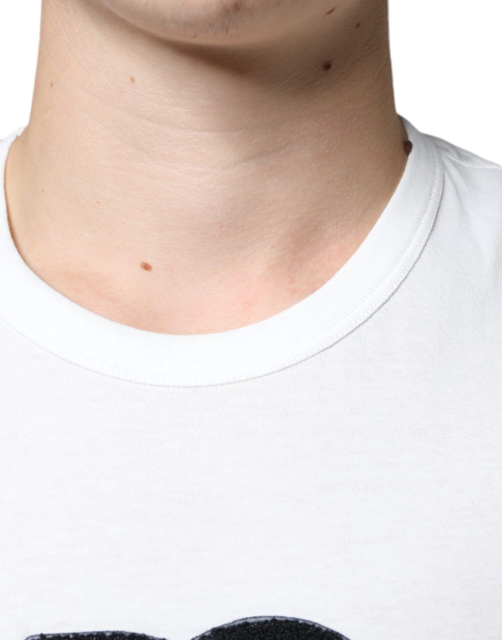 Weißes T-Shirt aus Baumwolle mit DG-Logo-Print