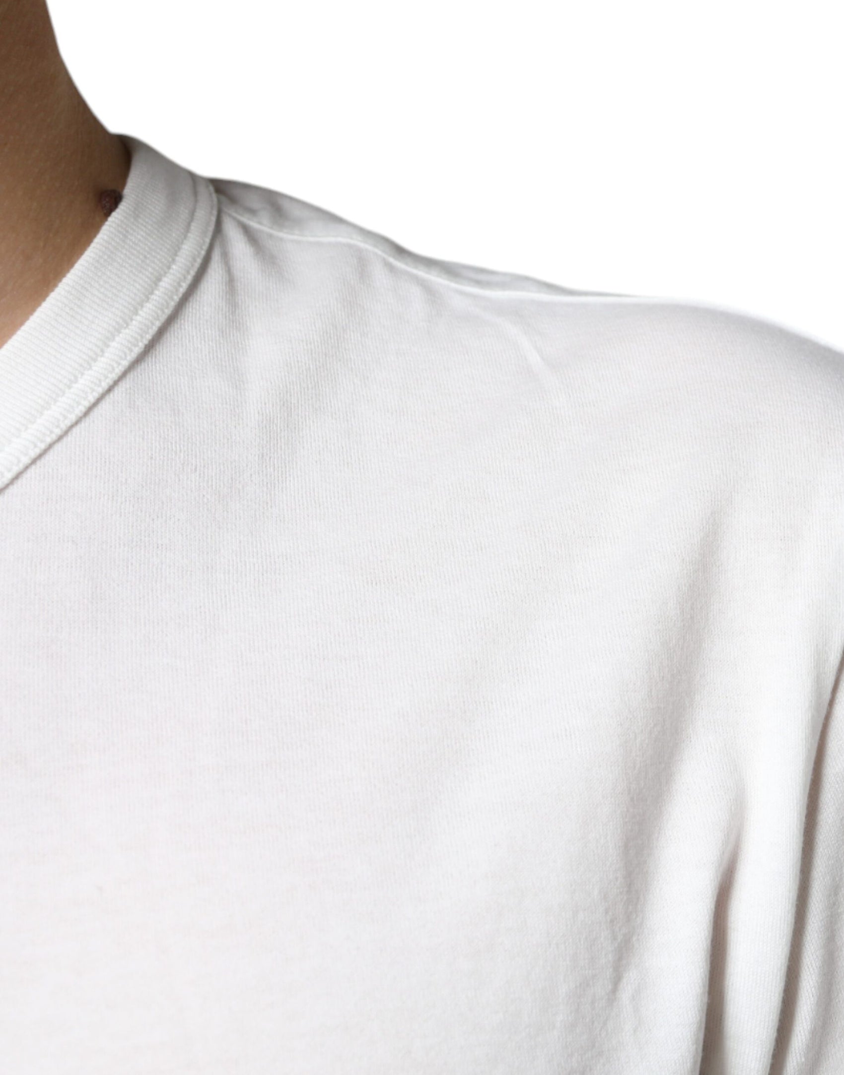 Weißes T-Shirt aus Baumwolle mit DG-Logo-Print