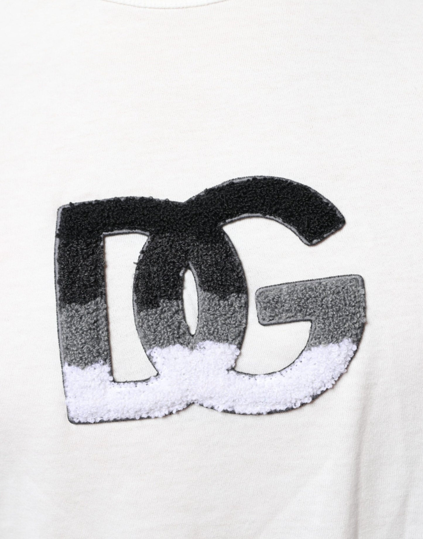 Weißes T-Shirt aus Baumwolle mit DG-Logo-Print