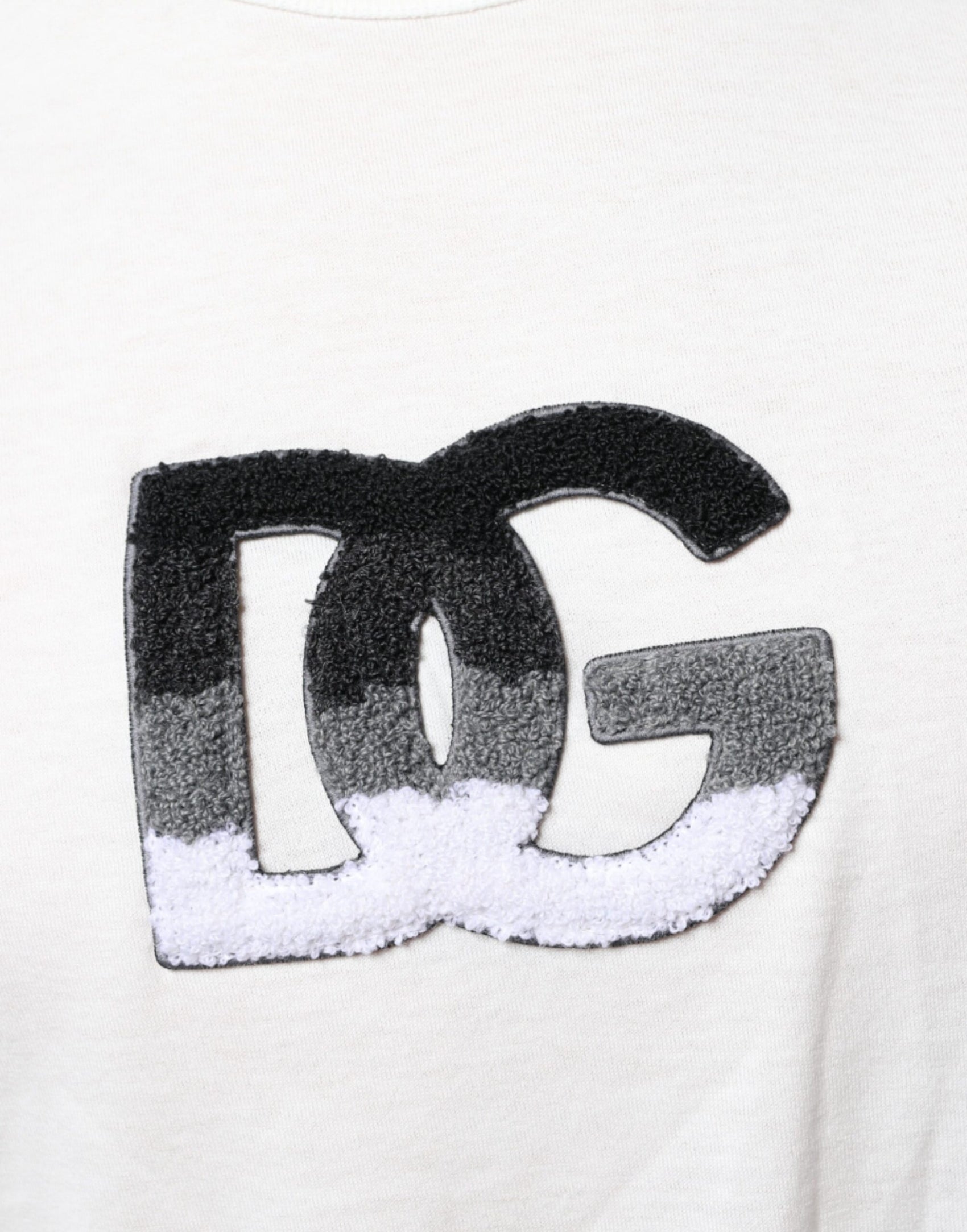 Weißes T-Shirt aus Baumwolle mit DG-Logo-Print