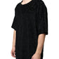 Schwarzes T-Shirt mit DG Mania-Logo-Print