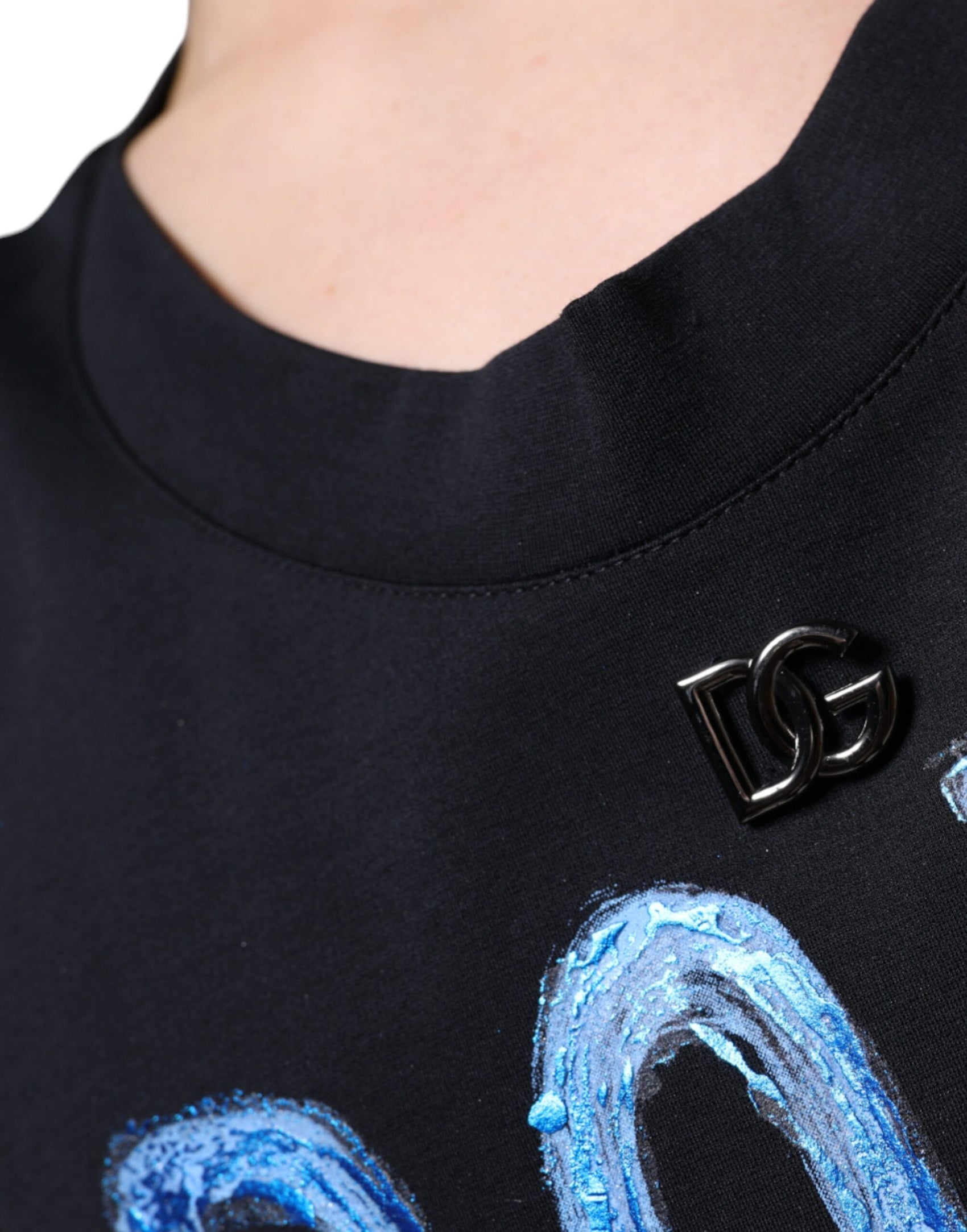 Schwarzes ärmelloses T-Shirt aus Baumwolle „Born To Be Free“