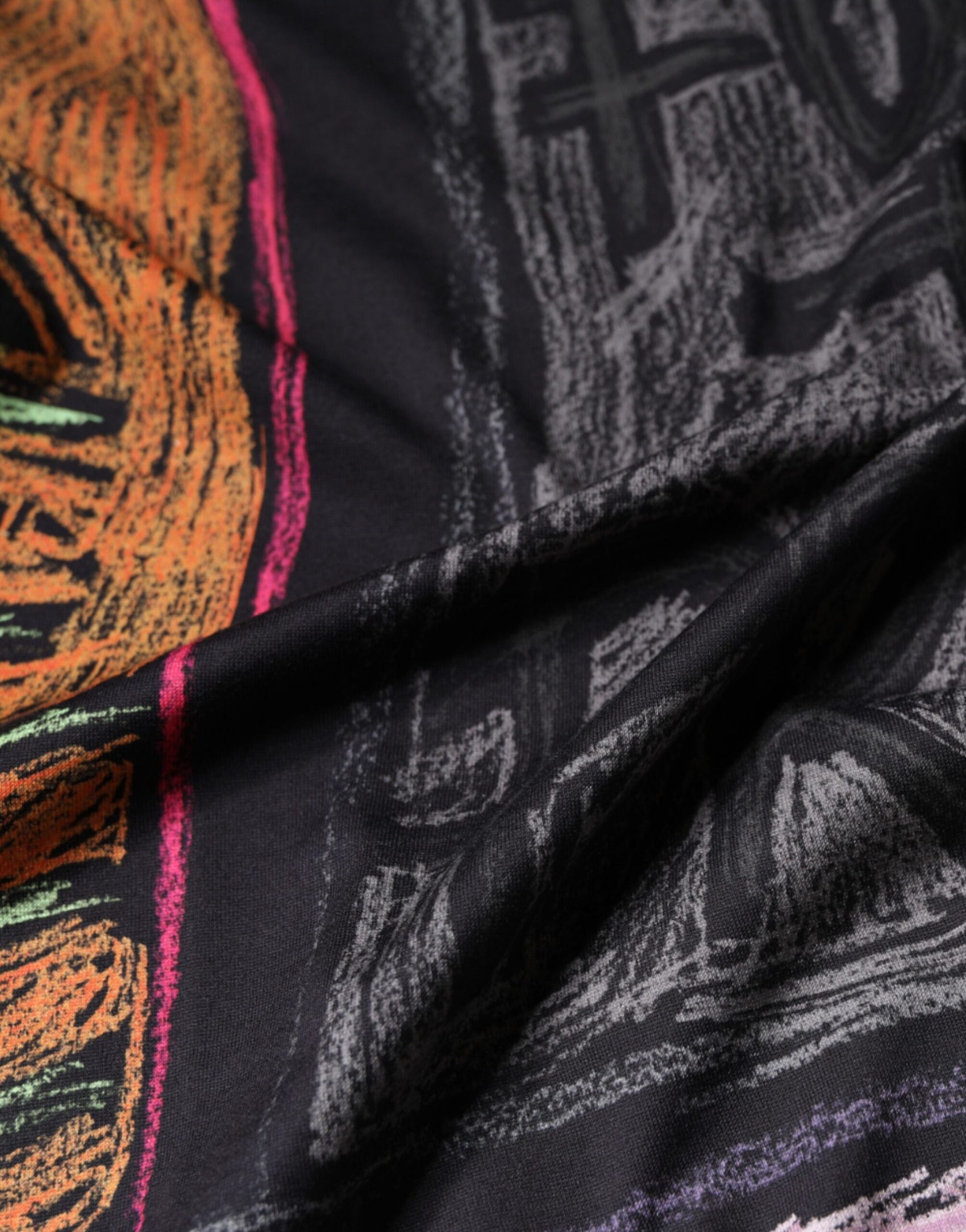 Mehrfarbiges Baumwoll-T-Shirt mit grafischem Print