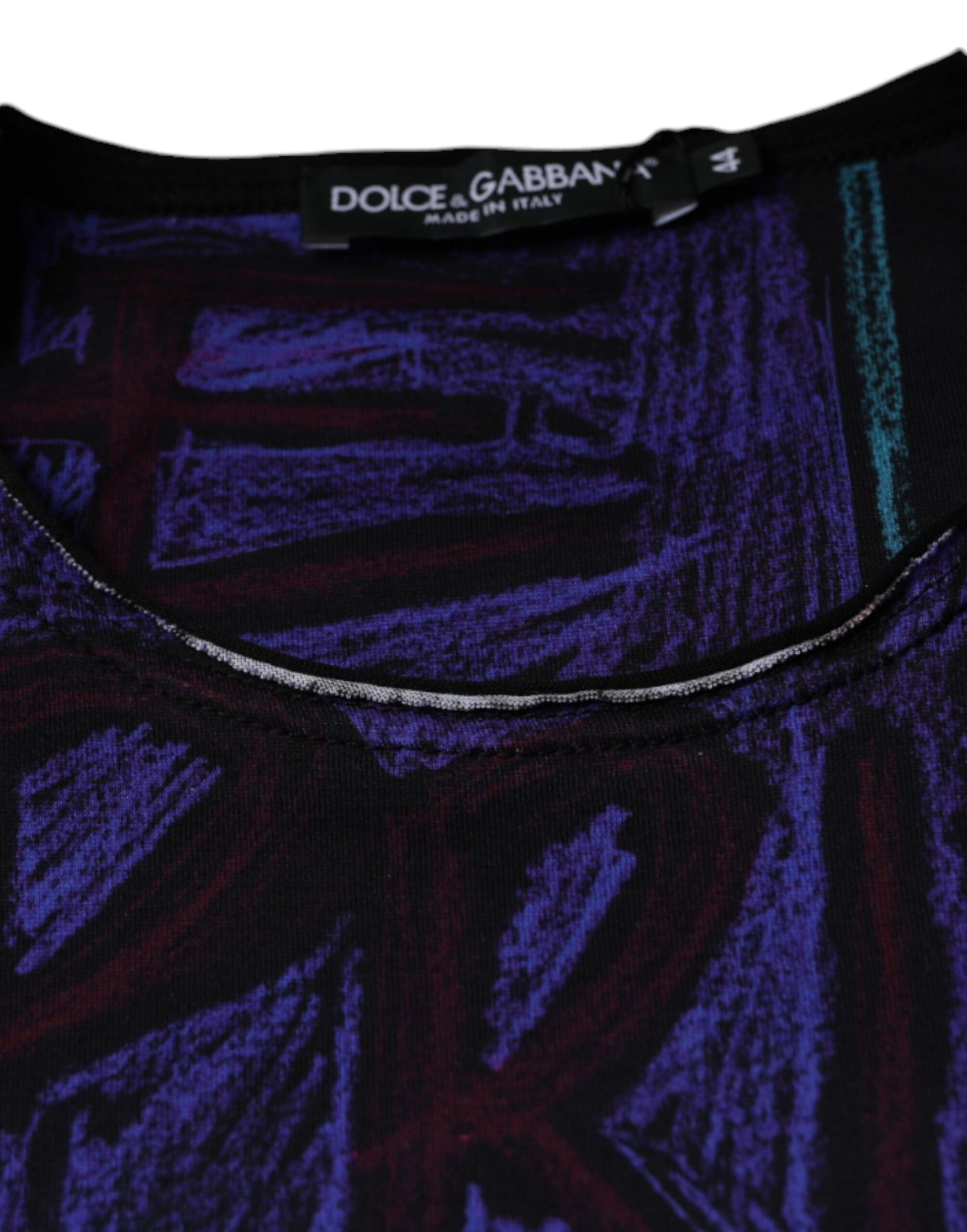 Mehrfarbiges Baumwoll-T-Shirt mit grafischem Print