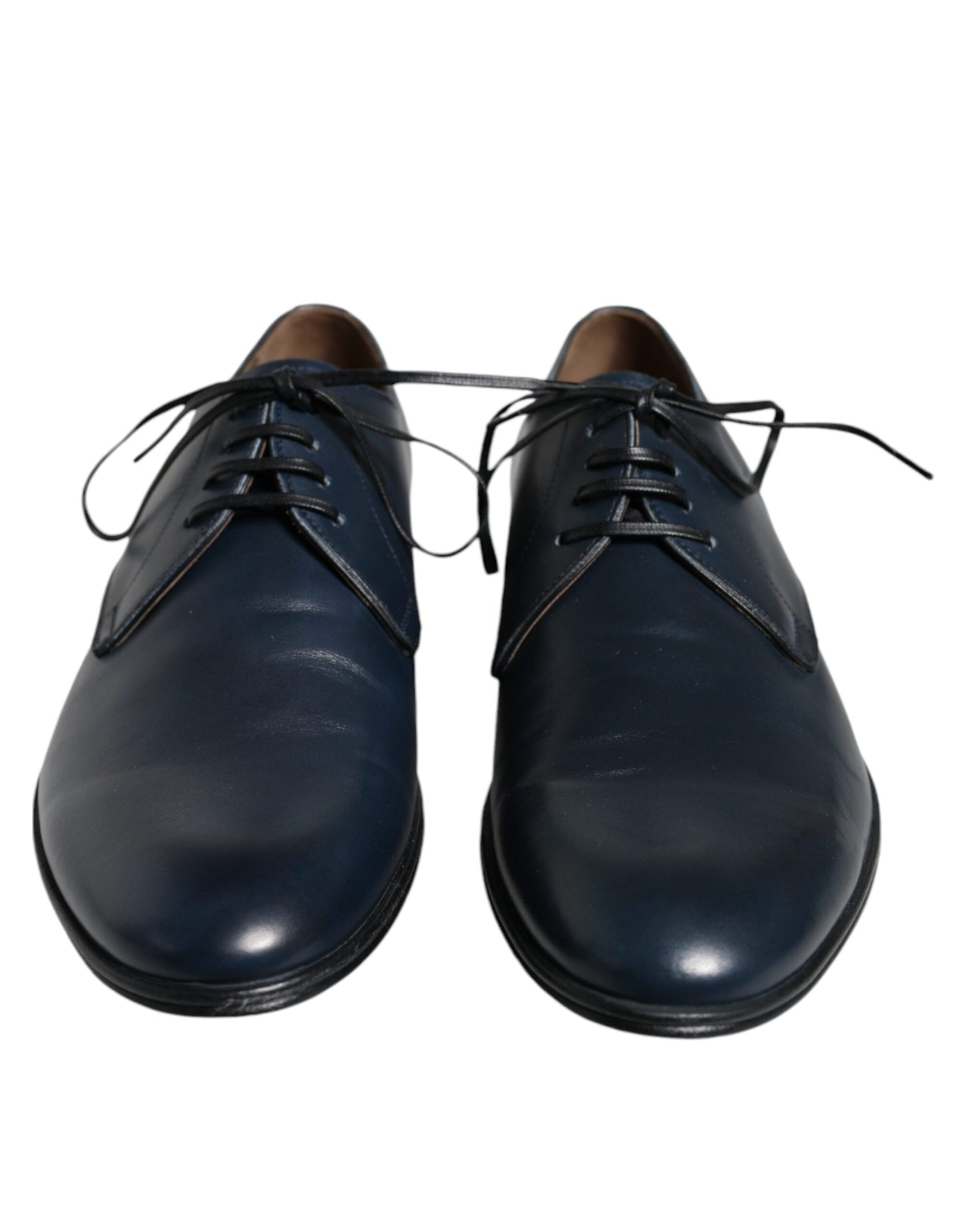 Scarpe eleganti Derby in pelle blu navy