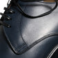 Navy Blue Leather Derby Dress Formal Shoes