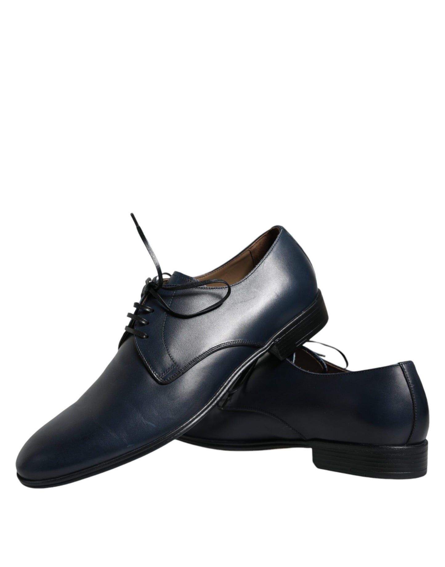 Scarpe eleganti Derby in pelle blu navy