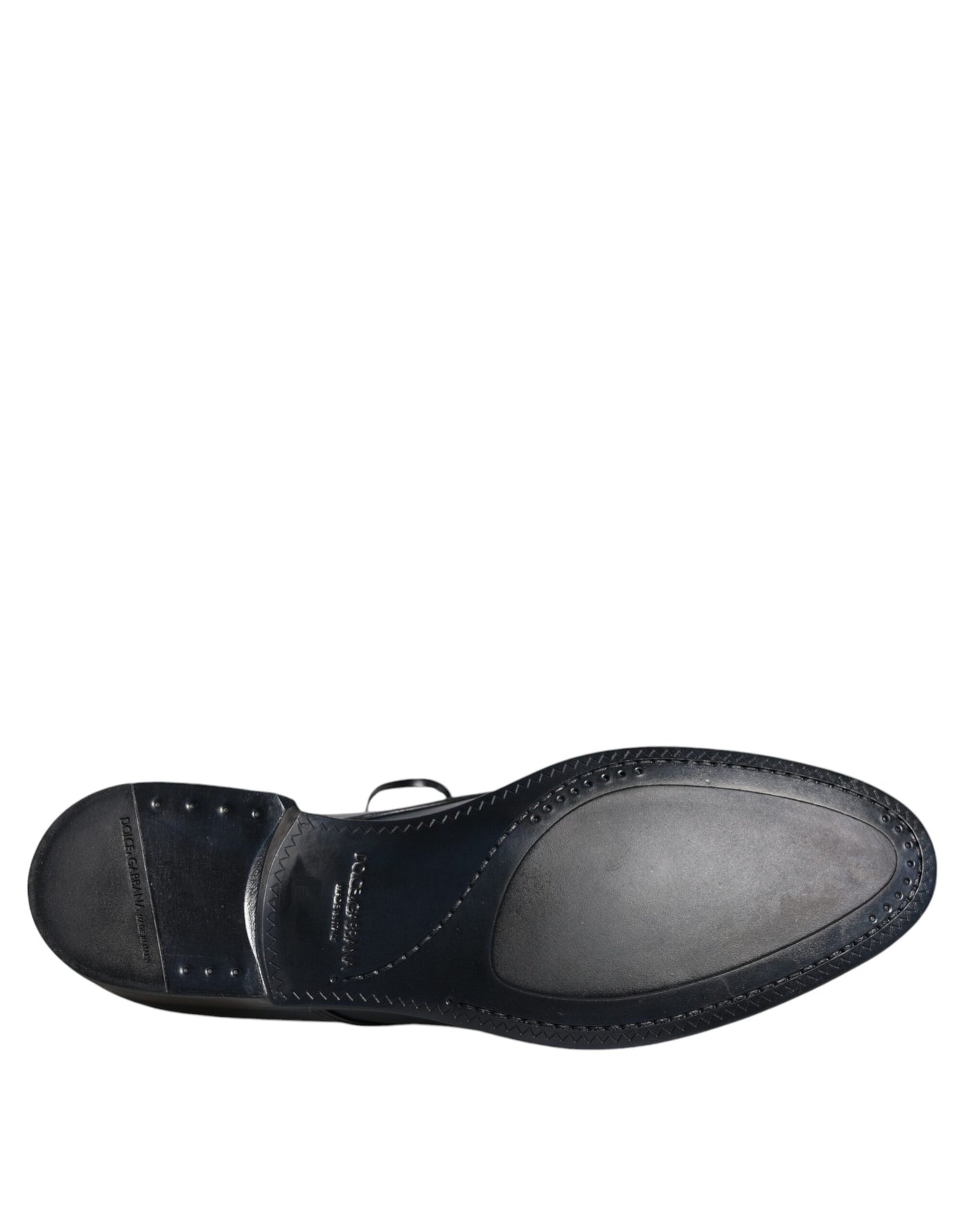 Scarpe eleganti Derby in pelle blu navy