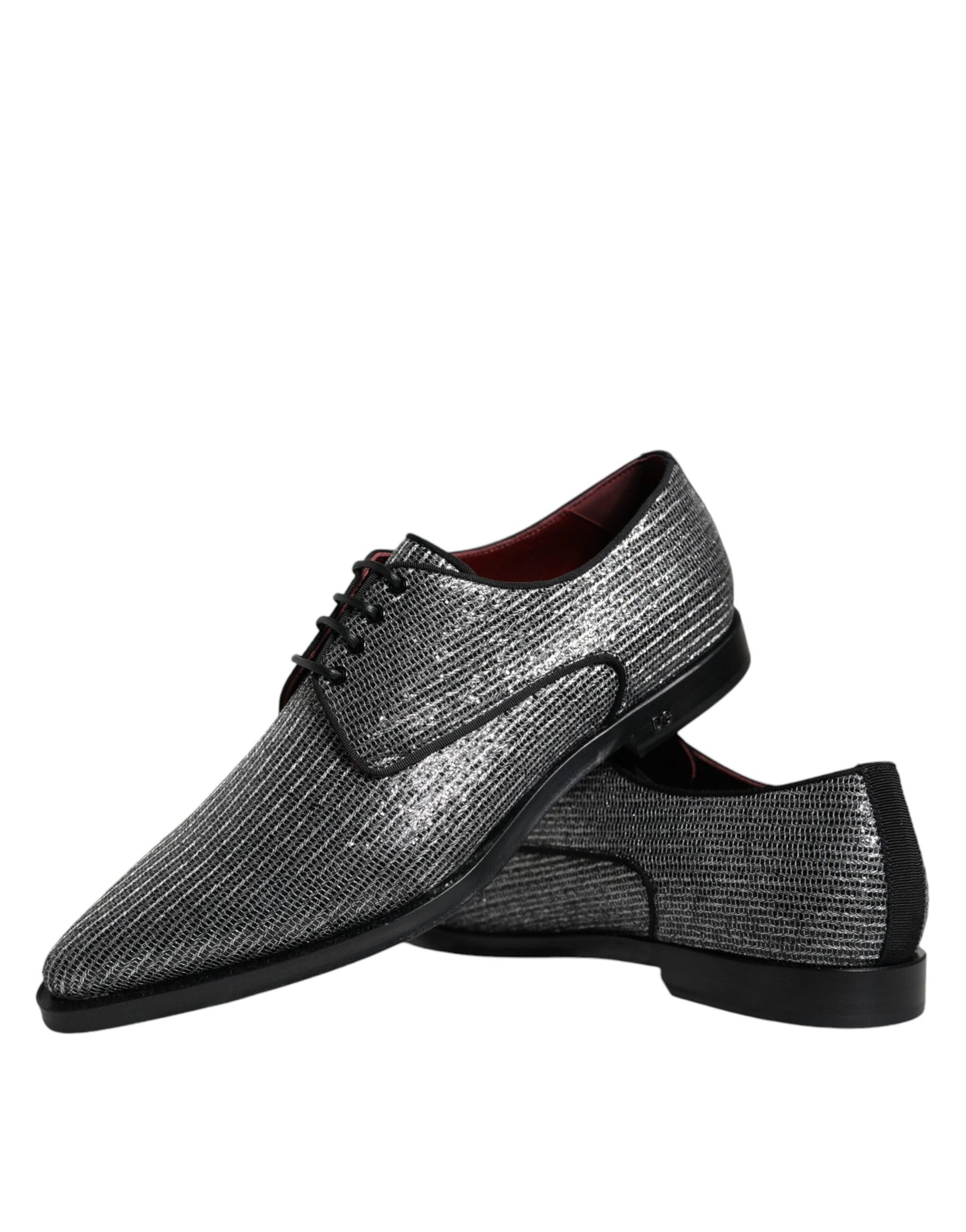 Scarpe eleganti Derby in poliuretano argentato