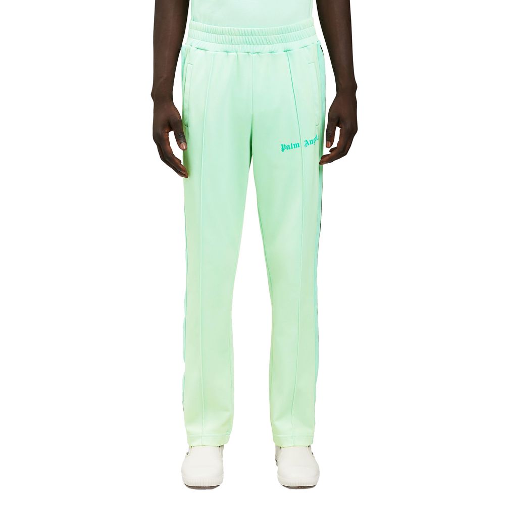 Grüne Nylonjeans und Hose