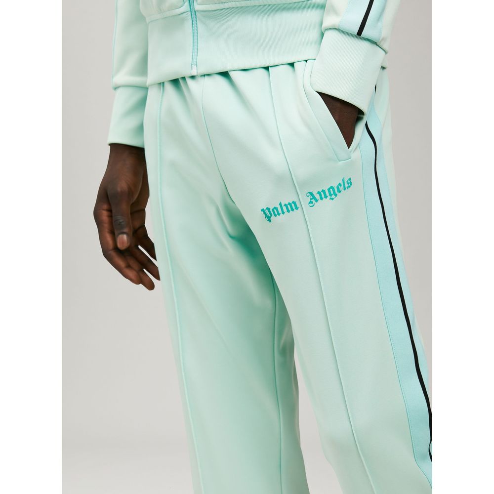 Grüne Nylonjeans und Hose