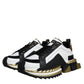 Scarpe da ginnastica SUPER KING in pelle nera e oro bianco