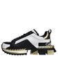 Scarpe da ginnastica SUPER KING in pelle nera e oro bianco