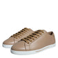 Braune niedrige Saint Tropez Herren Sneakers