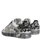 White Silver Crystal Logo Portofino Sneakers Shoes