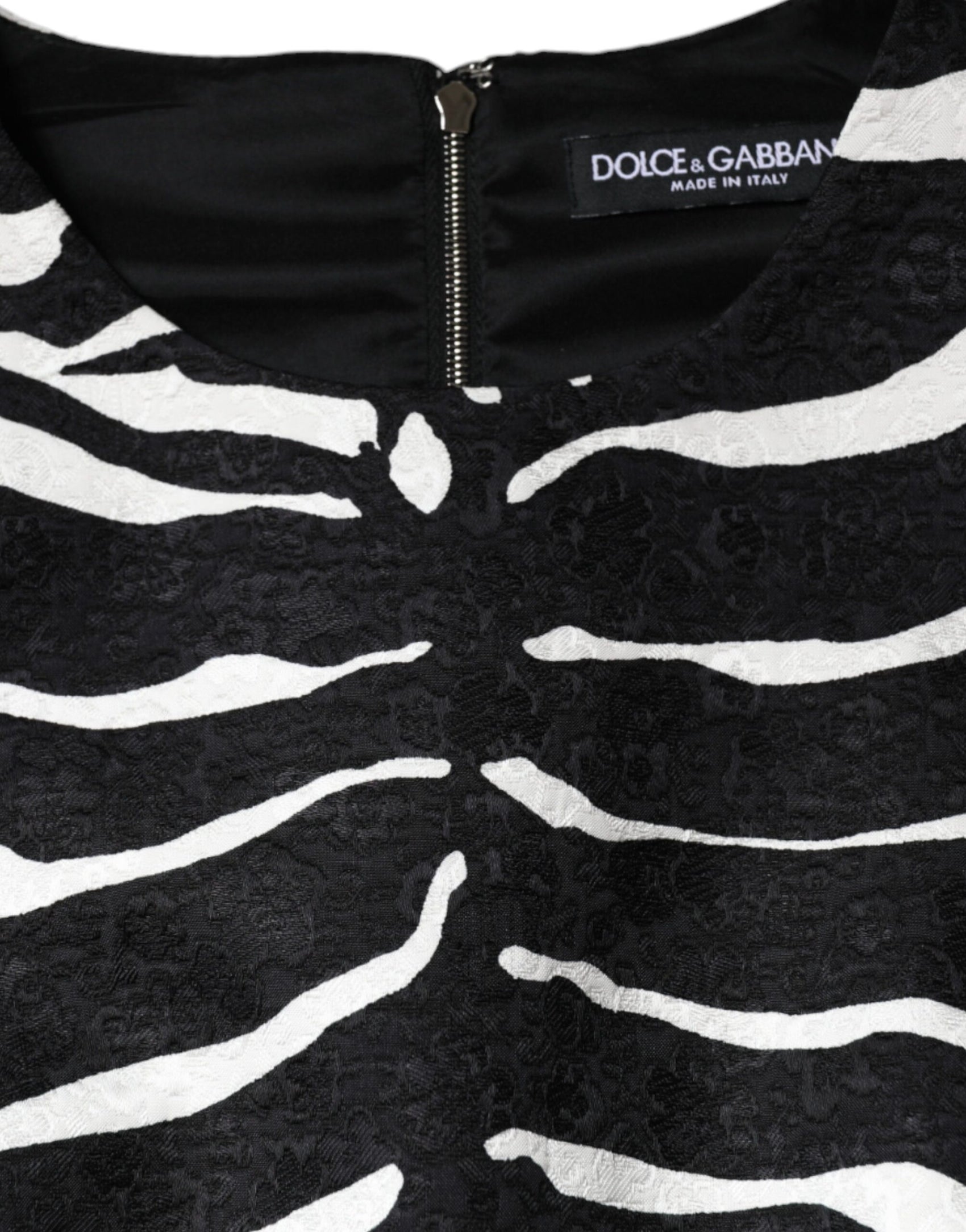 Schwarz-weißes Zebra-A-Linien-Etui-Minikleid
