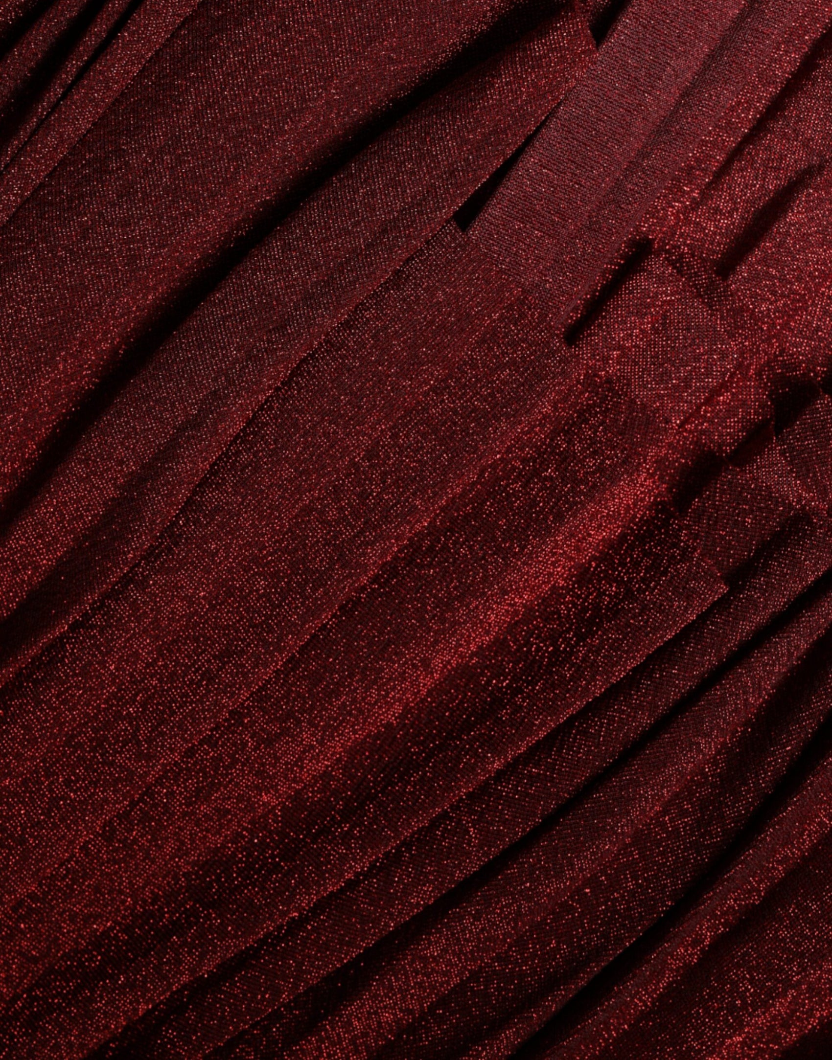 Rotes One-Shoulder-Plissee-Minikleid in A-Linie