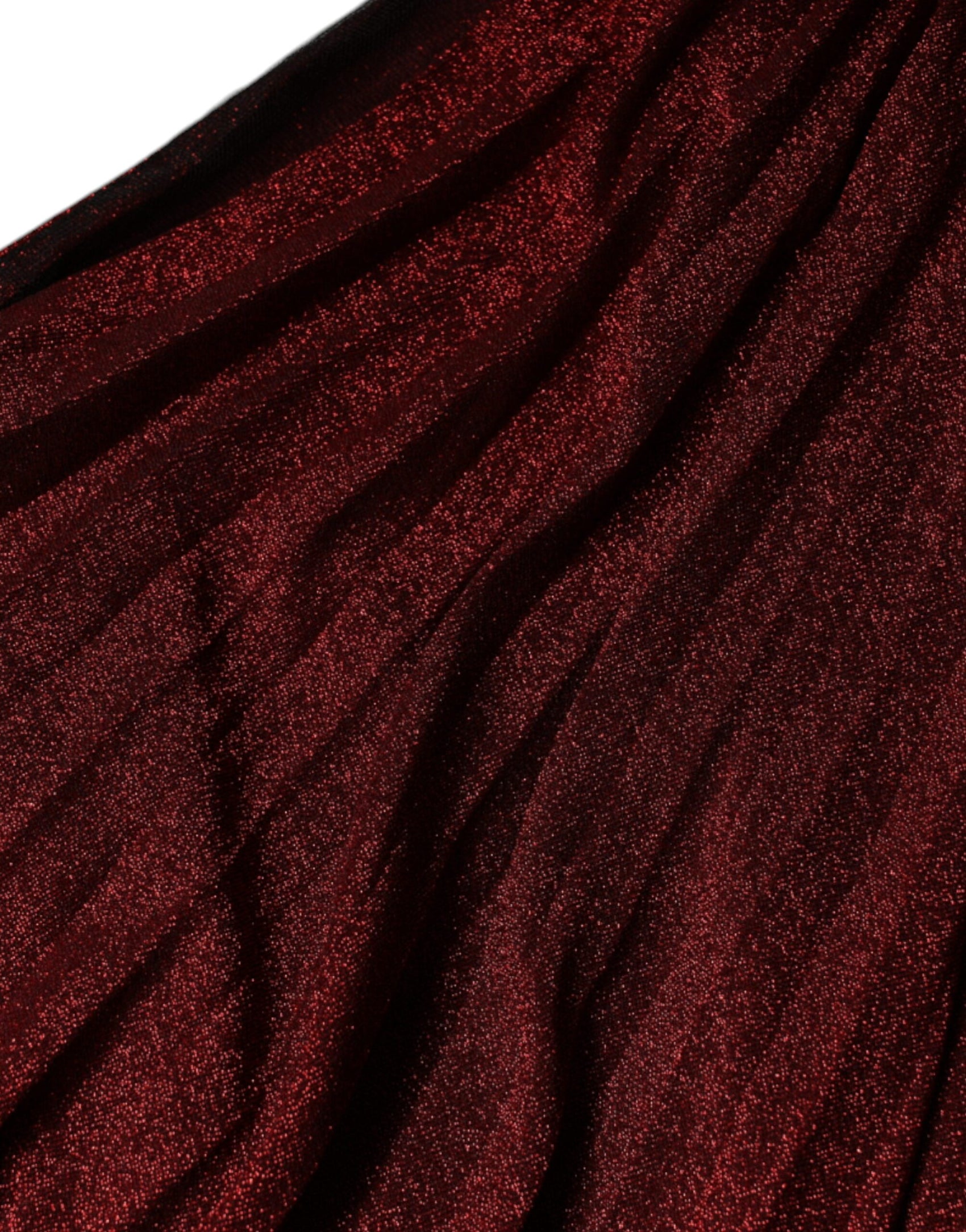 Rotes One-Shoulder-Plissee-Minikleid in A-Linie