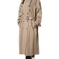 Khaki Double Breasted Trench Coat Jacket