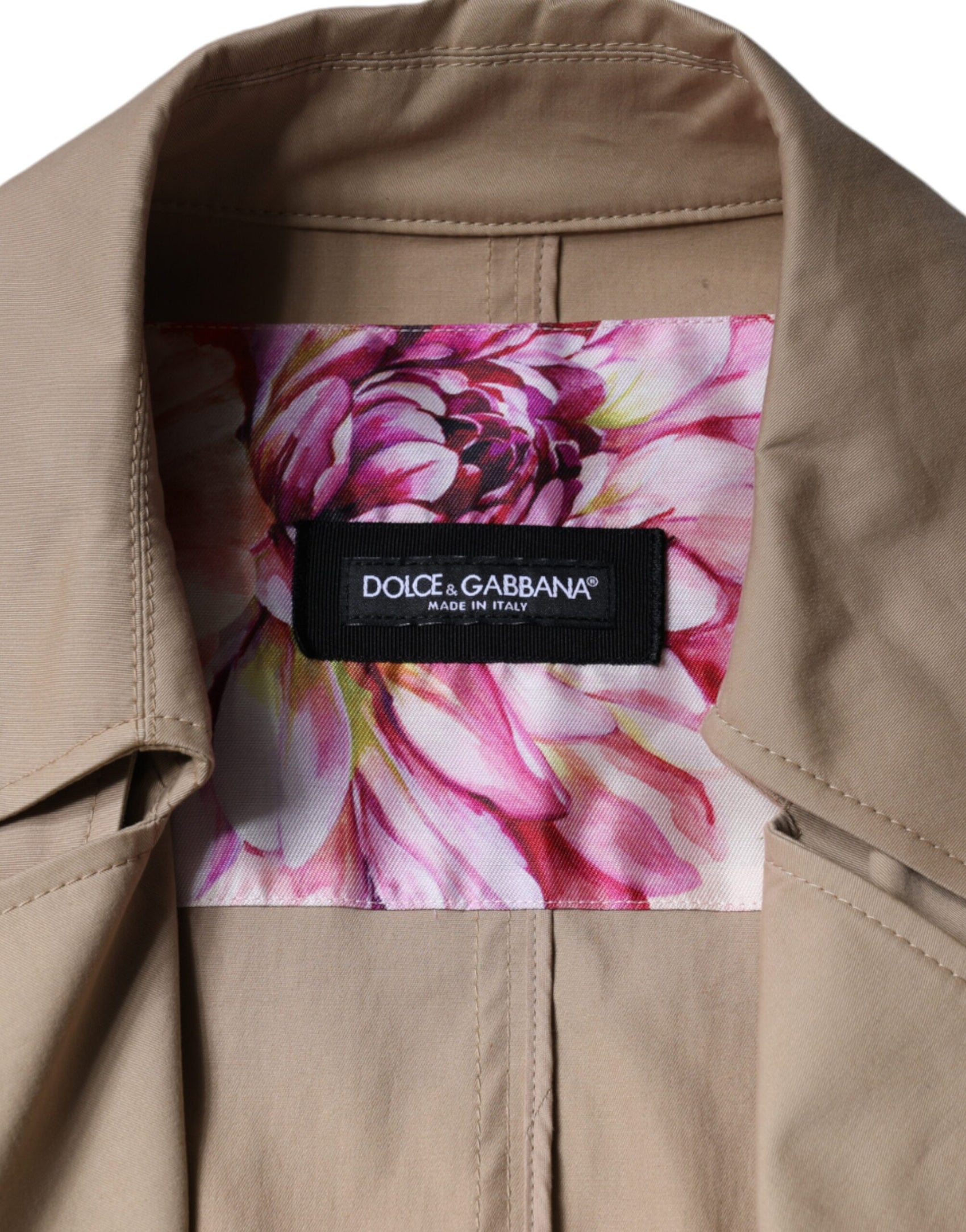 Giacca trench doppiopetto color cachi