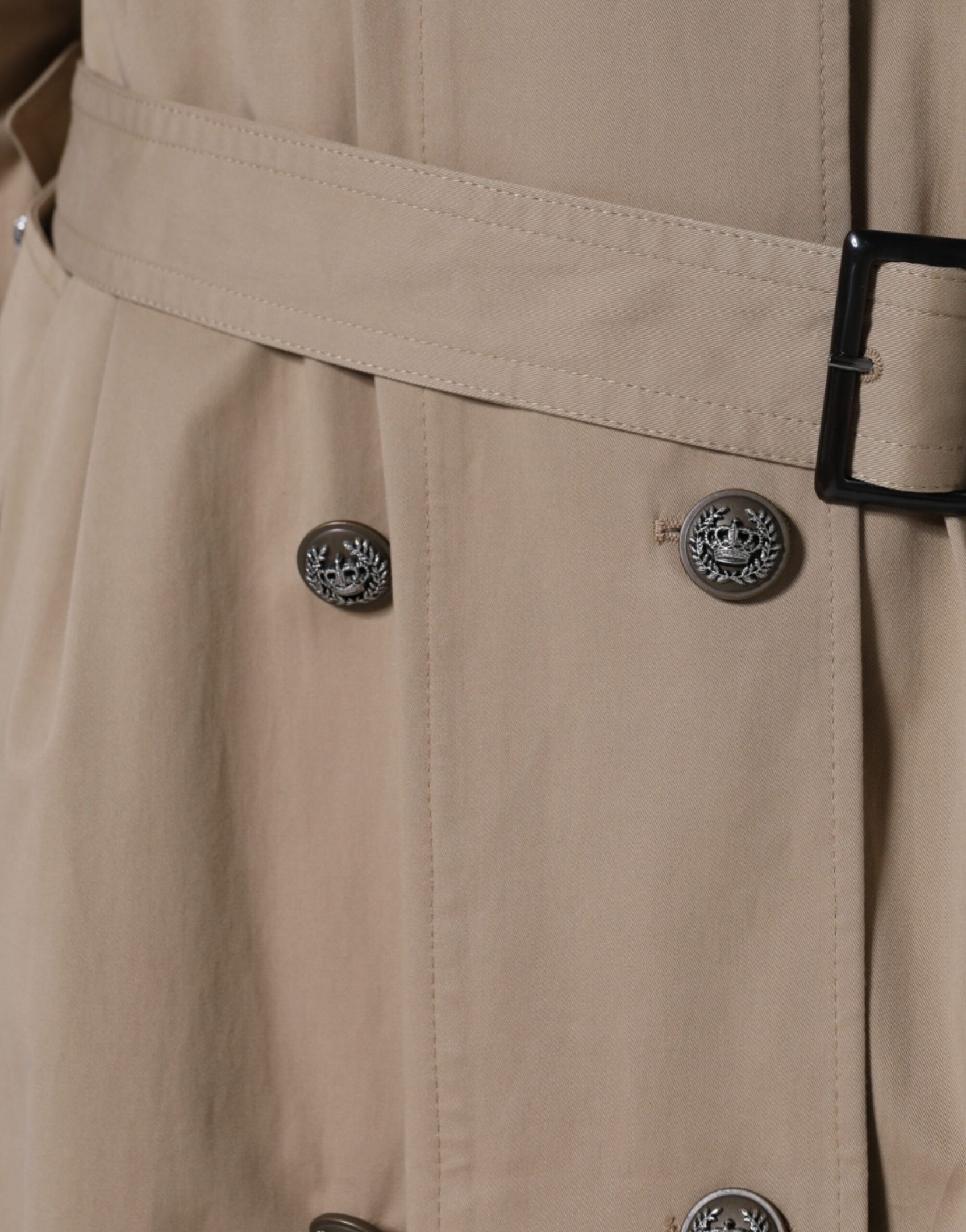 Giacca trench doppiopetto color cachi