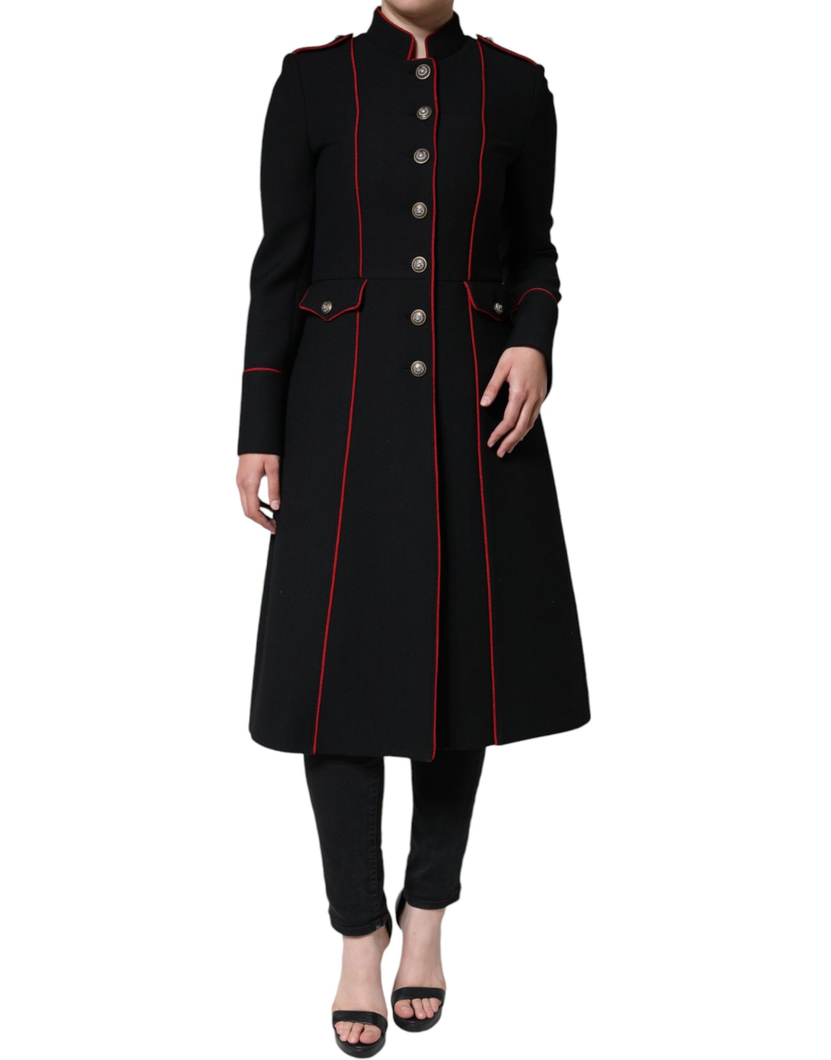 Trench monopetto nero