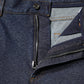Jeans dritti in denim elasticizzato in cotone blu scuro