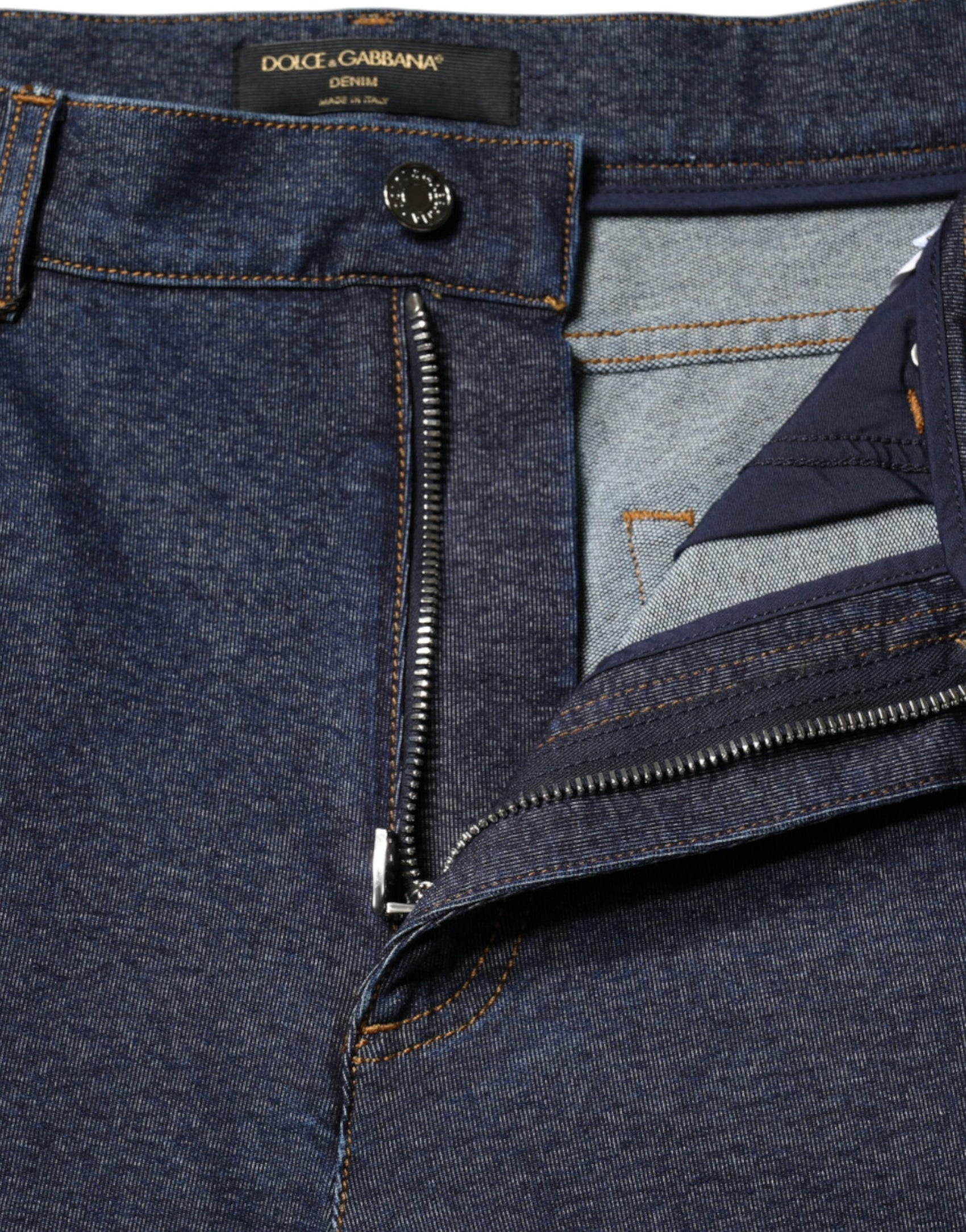 Dunkelblaue Straight-Denim-Jeans aus Baumwollstretch
