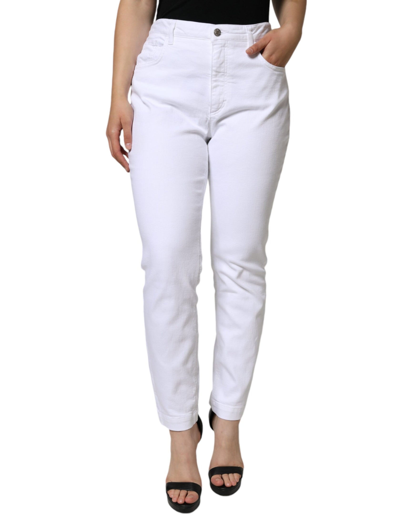 Weiße Skinny Jeans AUDREY aus Baumwollstretch
