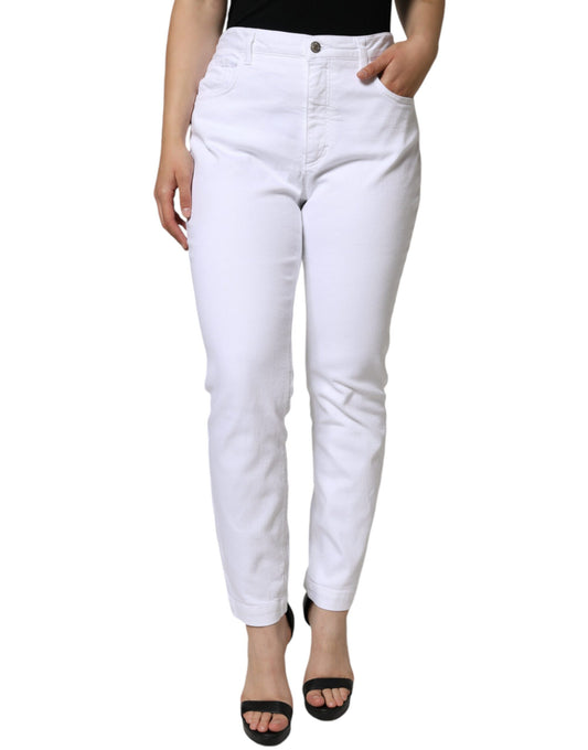 Jeans skinny AUDREY elasticizzati in cotone bianco