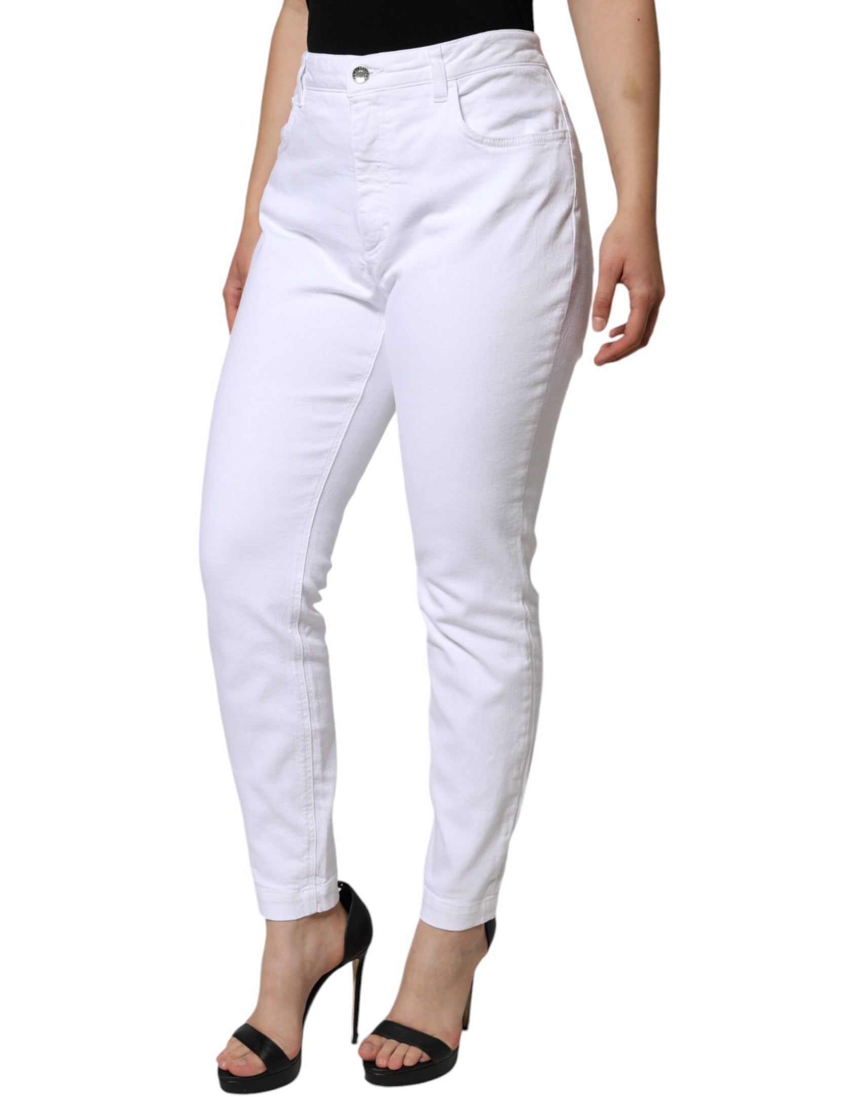 Weiße Skinny Jeans AUDREY aus Baumwollstretch