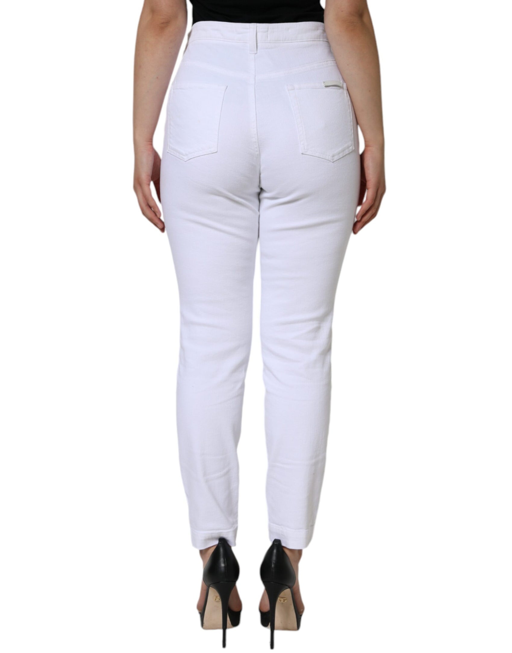 Weiße Skinny Jeans AUDREY aus Baumwollstretch
