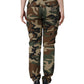 Pantaloni cargo mimetici multicolor