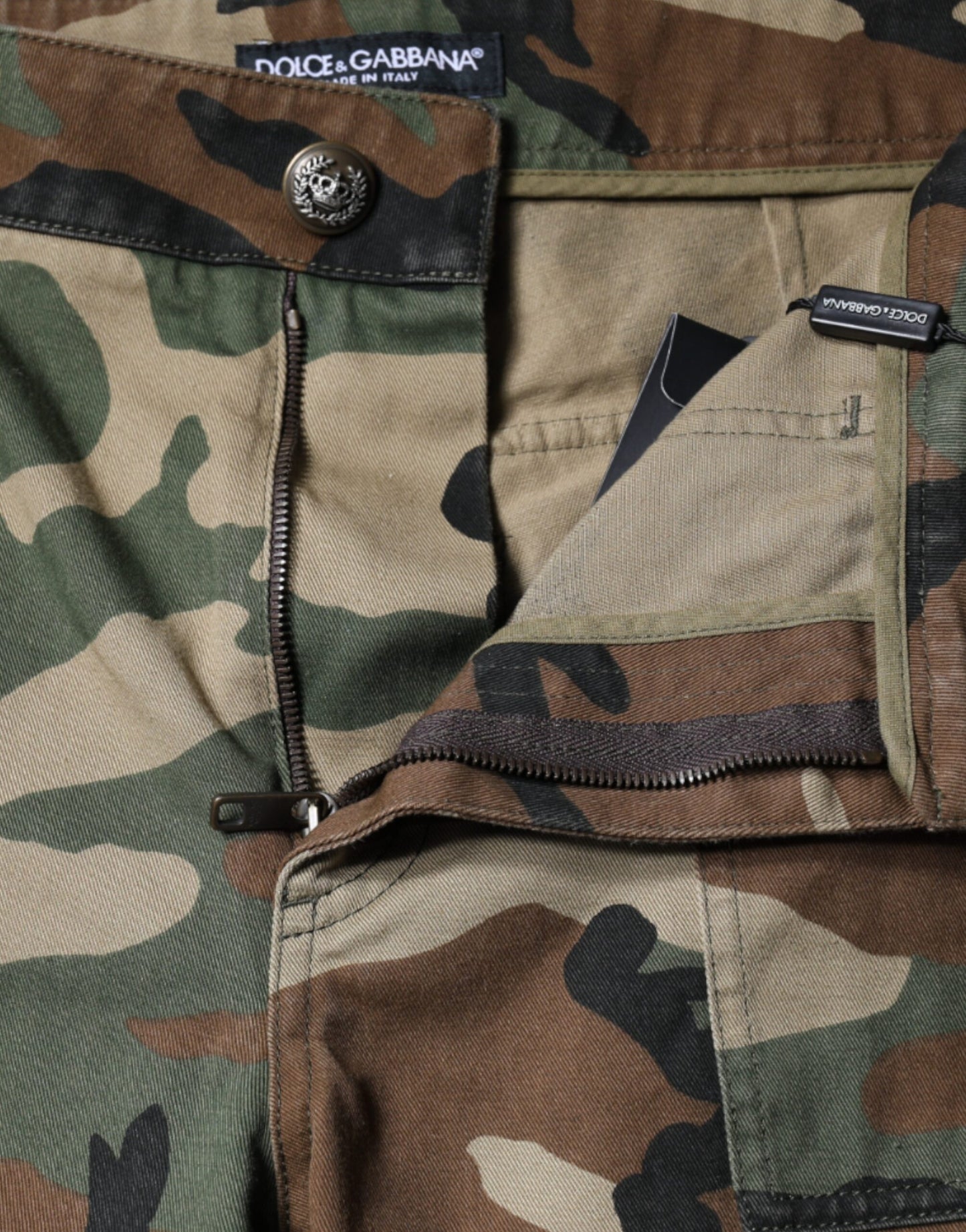 Pantaloni cargo mimetici multicolor