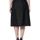 Black Viscose High Waist Pencil Cut Skirt