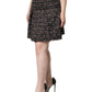 Multicolor High Waist Tartan Tweed A-line Mini Skirt