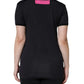 T-shirt girocollo con stampa logo in cotone nero