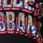 T-shirt girocollo con stampa logo in cotone nero