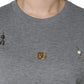 Graues T-Shirt aus Baumwollmischung mit Verzierung