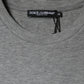 Graues T-Shirt aus Baumwollmischung mit Verzierung