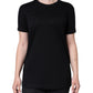 Schwarzes Kurzarm-T-Shirt aus Baumwolle mit Rundhalsausschnitt