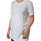 Weißes Kurzarm-T-Shirt aus Baumwolle mit Rundhalsausschnitt