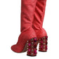 Pink Crystal Lurex Fantasy High Boots Shoes