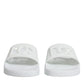 White Rubber Slides Sandals Beachwear Shoes