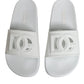 White Rubber Slides Sandals Beachwear Shoes