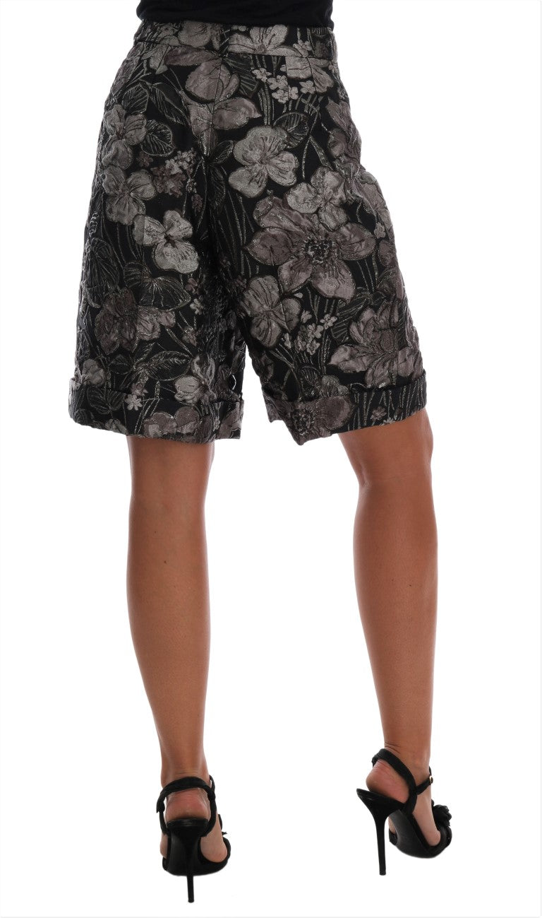 Elegante High-Waist-Brokat-Shorts