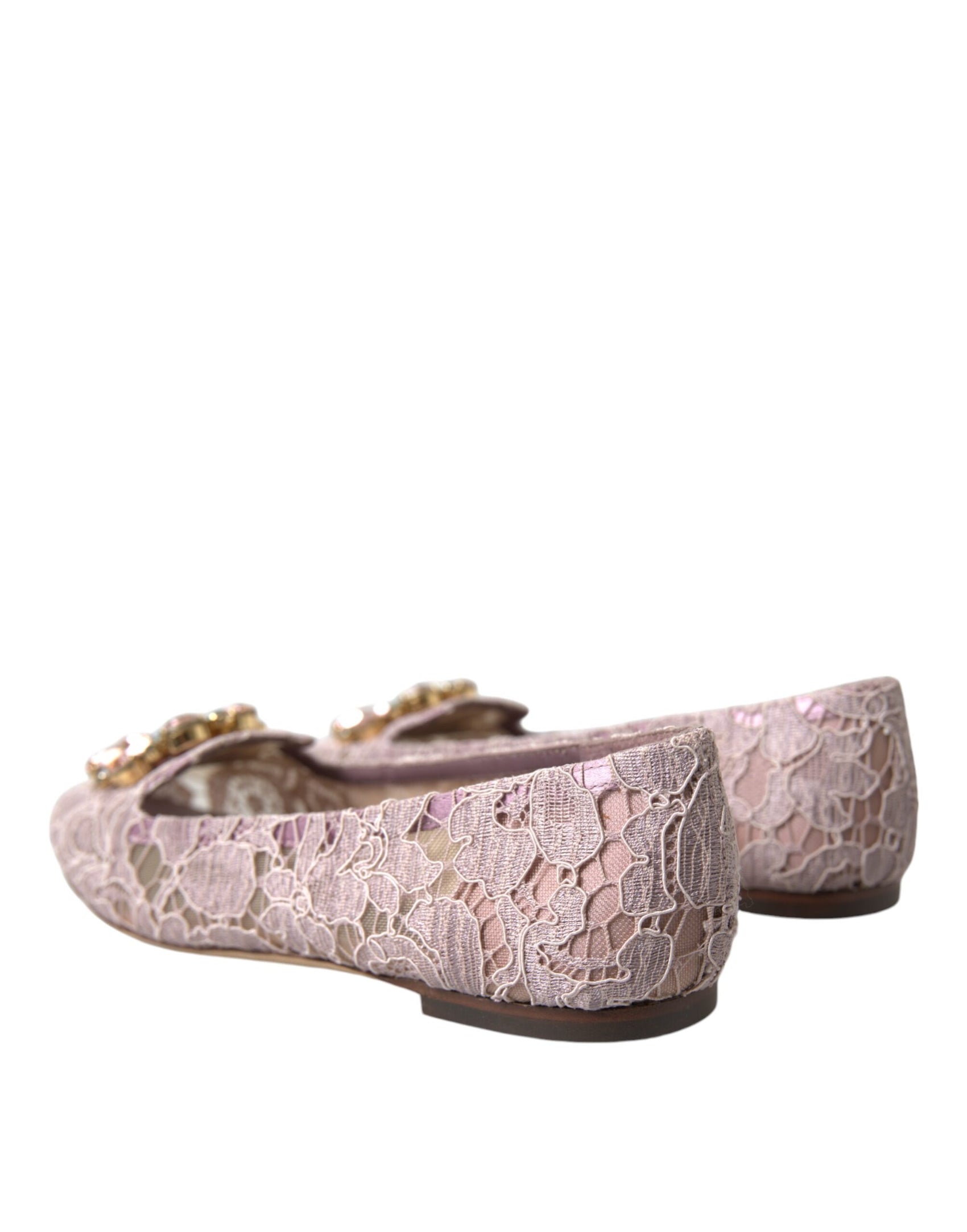 Rosa Spitze Kristall Ballerinas Loafers Schuhe