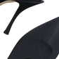 Black Jersey Stretch Heels Slingback Shoes