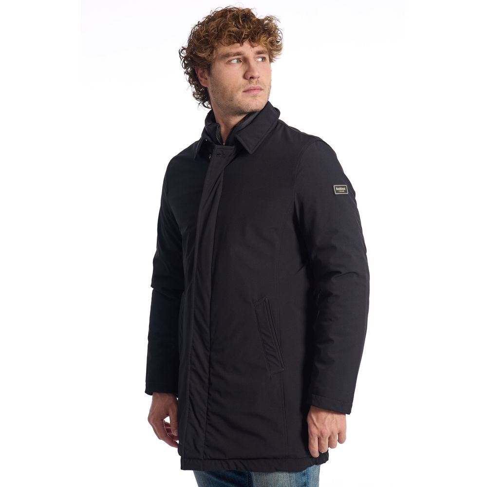 Schwarze Polyesterjacke
