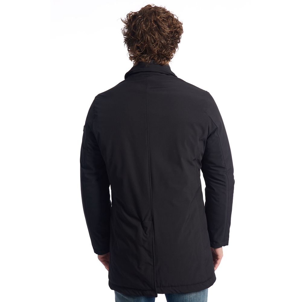 Schwarze Polyesterjacke